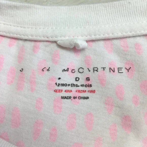 Stella McCartney Kids Baby Pink White Polka Dot Matching Set Size 12 Months